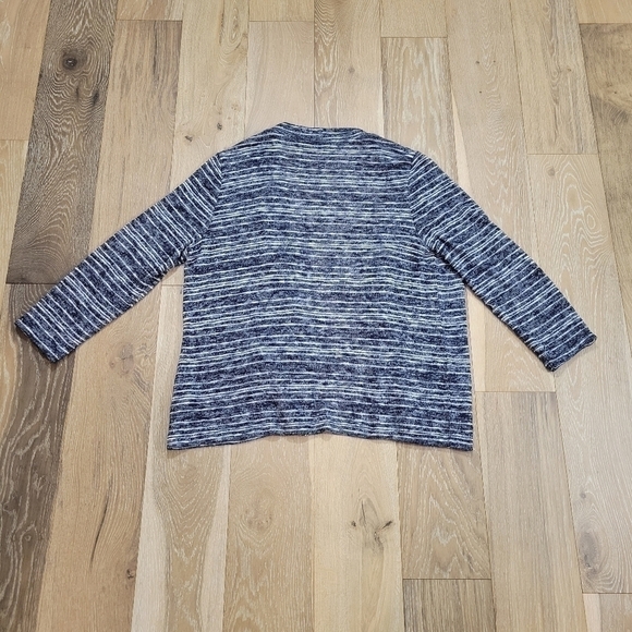 Studio Works Women's blue/white marled cardigan size Large - Picture 5 of 9